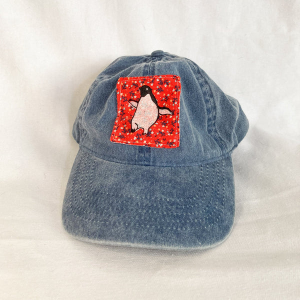 Penguin Hat - blue/red