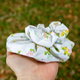 Upcycled Floral Scrunchie